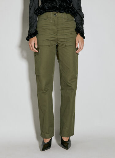 LN-CC® - Rabanne: Twill Cargo Pants - Green Rabanne Twill Cargo Pants Green pac0253011