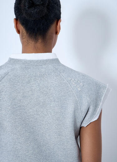 LN-CC® - Acne Studios: Sleeveless Logo Sweatshirt - Grey Acne Studios Sleeveless Logo Sweatshirt Grey acn0264038