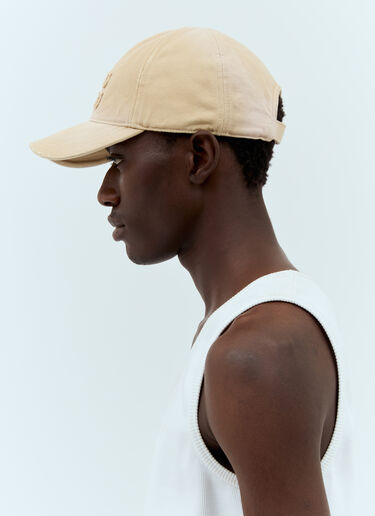 LN-CC® - Miu Miu: Denim Baseball Cap - Beige Miu Miu Denim Baseball Cap Beige miu0157011