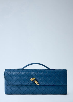 Bottega Veneta Long Andiamo Clutch Blue bov0264009