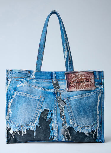 Acne Studios Trompe-L'Oeil Tote Bag Blue acn0364006