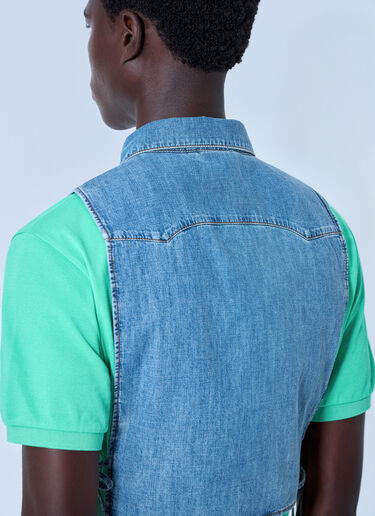 LN-CC® - Miu Miu: Cropped Chambray Tie Shirt - Light Blue Miu Miu Cropped Chambray Tie Shirt Light Blue miu0165012