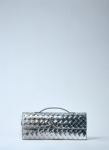 LN-CC® - Bottega Veneta: Long Andiamo Clutch - Silver Bottega Veneta Long Andiamo Clutch Silver bov0259071
