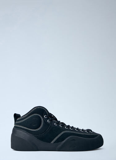 LN-CC® - Village PM: High-Top Sneakers with Contrast Stitching - Black Village PM High-Top Sneakers with Contrast Stitching Black vpm0164003