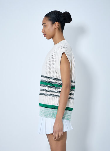 Lacoste Runway Knit Vest White lac0364001