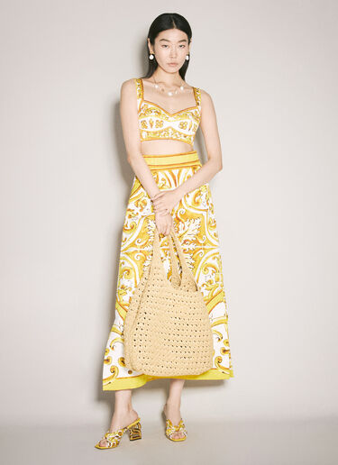 LN-CC® - Dolce & Gabbana: 3.5 Raffia Shopping Bag - Beige Dolce & Gabbana 3.5 Raffia Shopping Bag Beige dol0257016