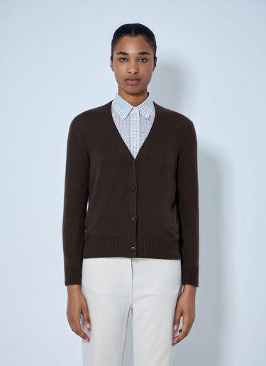 The Row Ovidia Cardigan Brown row0265004