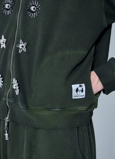 LN-CC® - Chopova Lowena: Dallas Hooded Sweatshirt - Grey Chopova Lowena Dallas Hooded Sweatshirt Grey cho0360010