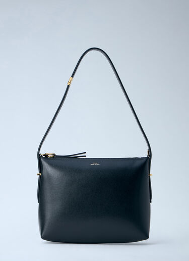 TOTEME Bevel Leather Wristlet Handbag Black tot0264039