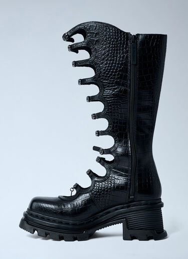 Dr. Martens x Marc Jacobs 鳄鱼纹Kiki厚底靴 黑色 drc0262001
