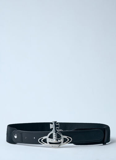 LN-CC® - Vivienne Westwood: Line Orb Webbing Belt - Black Vivienne Westwood Line Orb Webbing Belt Black vvw0159021