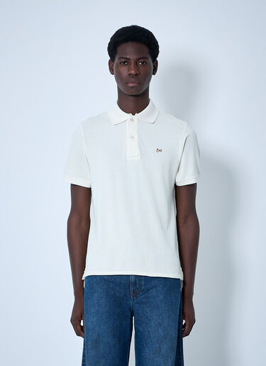 LN-CC® - ERL: Script Polo Shirt - White ERL Script Polo Shirt White erl0160004