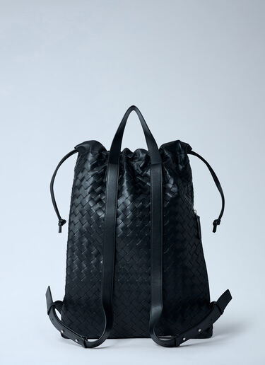 LN-CC® - Bottega Veneta: Intrecciato Trail Backpack - Black Bottega Veneta Intrecciato Trail Backpack Black bov0162012