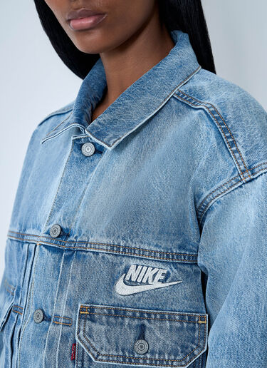 LN-CC® - Levi's x Nike: Denim Trucker Jacket - Blue Levi's x Nike Denim Trucker Jacket Blue len0362001