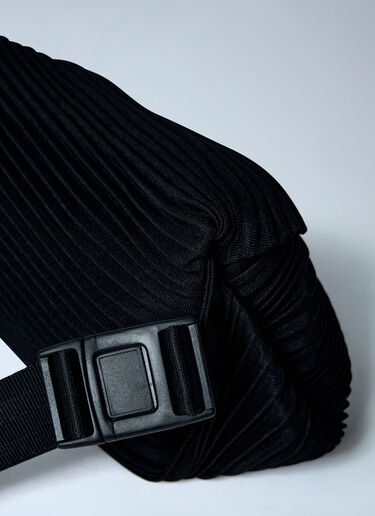 LN-CC® - Pleats Please Issey Miyake: Pleated Crossbody Bag - Black Pleats Please Issey Miyake Pleated Crossbody Bag Black plp0262007