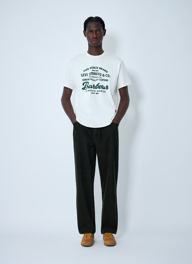 LN-CC® - Levi's x Barbour: ロゴモチーフTシャツ - ホワイト Levi's x Barbour ロゴモチーフTシャツ ホワイト leb0162006