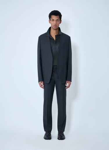LN-CC® - Maison Margiela: Wool Twill Blazer - Black Maison Margiela Wool Twill Blazer Black mla0164002