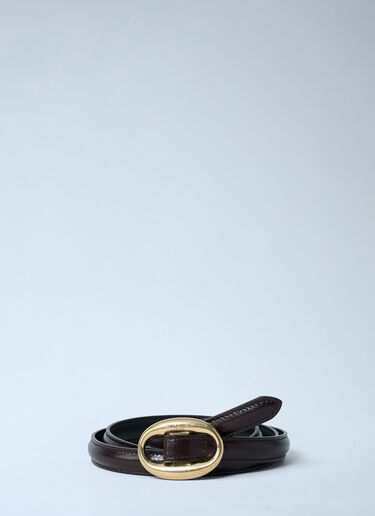 Saint Laurent Leather Belt Dark Brown sla0262051