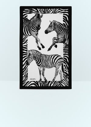 Dolce & Gabbana Casa Zebra Beach Towel Black wps0691224