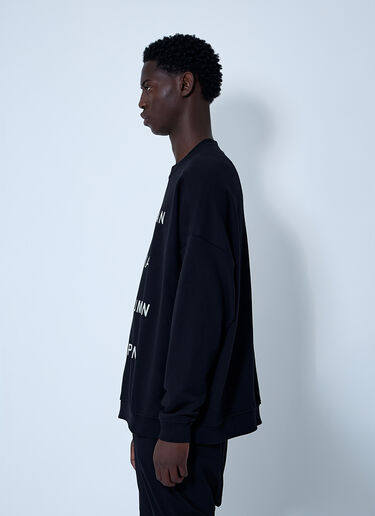 Rick Owens x Champion 텍스트 프린트 후드티셔츠  블랙 roc0161003