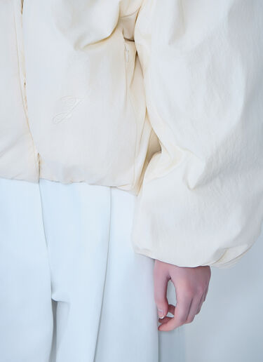 LN-CC® - Jacquemus: The Châle Bomber Jacket - White Jacquemus The Châle Bomber Jacket White jac0264006