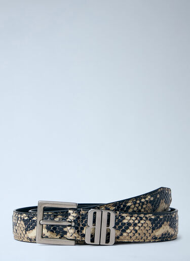 LN-CC® - Balenciaga: Bb Editor Belt - Beige Balenciaga Bb Editor Belt Beige bal0263050