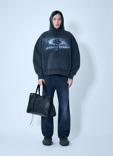Balenciaga Oversized Hoodie Blue bal0163007