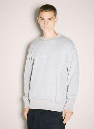 LN-CC® - Comme des Garçons Homme: 로고 자수 티셔츠 - 그레이 Comme des Garçons Homme 로고 자수 티셔츠 그레이 cdh0158013