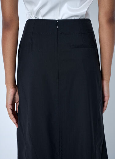 Bottega Veneta Asymmetric Layered Skirt Black bov0264048
