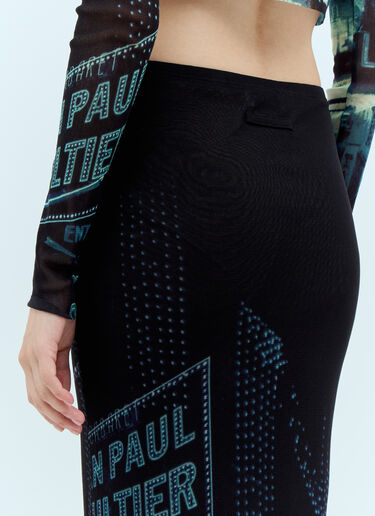 LN-CC® - Jean Paul Gaultier: Pigalle Mesh Long Skirt - Navy Jean Paul Gaultier Pigalle Mesh Long Skirt Navy jpg0258004