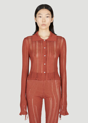 LN-CC® - Marco Rambaldi: Ribbed Knit Shirt - Brown Marco Rambaldi Ribbed Knit Shirt Brown mra0252019
