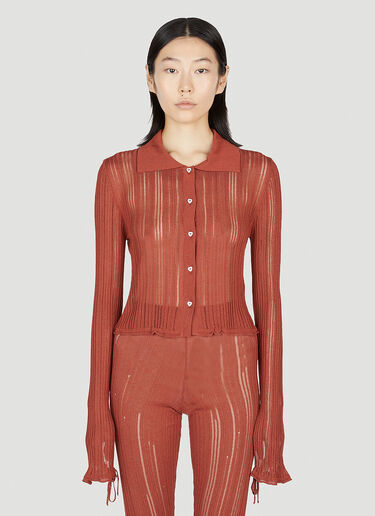 LN-CC® - Marco Rambaldi: Ribbed Knit Shirt - Brown Marco Rambaldi Ribbed Knit Shirt Brown mra0252019