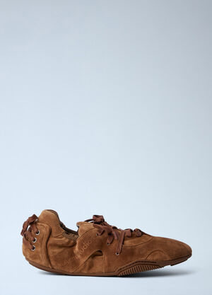 LN-CC® - Acne Studios: Bilara Suede Sneakers - Brown Acne Studios Bilara Suede Sneakers Brown acn0164018