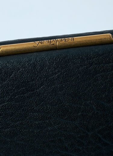 LN-CC® - Saint Laurent: Large Leather Clutch - Black Saint Laurent Large Leather Clutch Black sla0258049