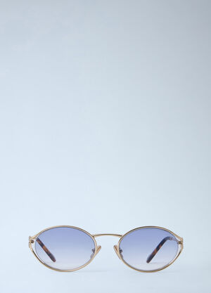 LN-CC® - Miu Miu: MU 52YS Oval Sunglasses - Gold Miu Miu MU 52YS Oval Sunglasses Gold lmu0364004