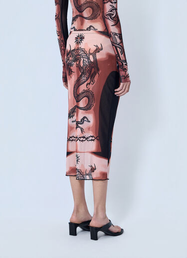 LN-CC® - Jean Paul Gaultier: Re-Edition Safe Sex Tattoo Long Skirt - Brown Jean Paul Gaultier Re-Edition Safe Sex Tattoo Long Skirt Brown jpg0264024