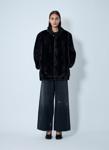 MM6 Maison Margiela Faux Fur Jacket Brown mmm0262001