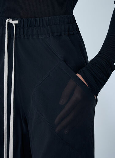 LN-CC® - Rick Owens: Drawstring Bias Pants - Black Rick Owens Drawstring Bias Pants Black ric0263022