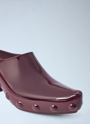LN-CC® - Bottega Veneta: Gondola Studded Rubber Mules - Burgundy Bottega Veneta Gondola Studded Rubber Mules Burgundy bov0264039