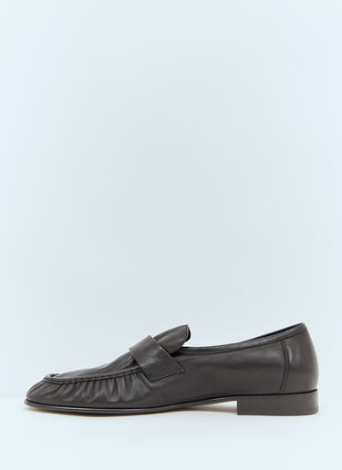 LN-CC® - The Row: Soft Loafers - Black The Row Soft Loafers Black row0154010