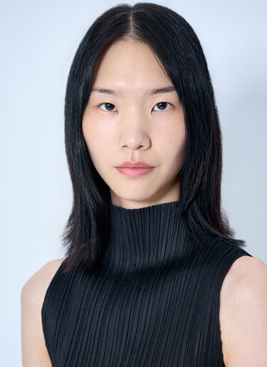 LN-CC® - Pleats Please Issey Miyake: Sleeveless Ribbed High-Neck Top - Black Pleats Please Issey Miyake Sleeveless Ribbed High-Neck Top Black plp0264015