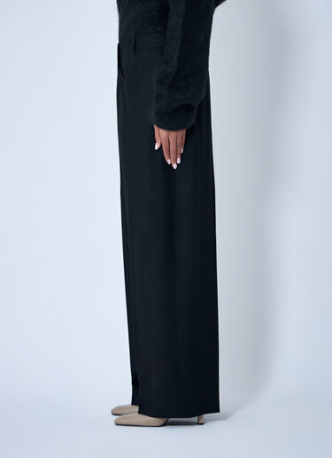 TOTEME Wide Flannel Pants Black tot0263023