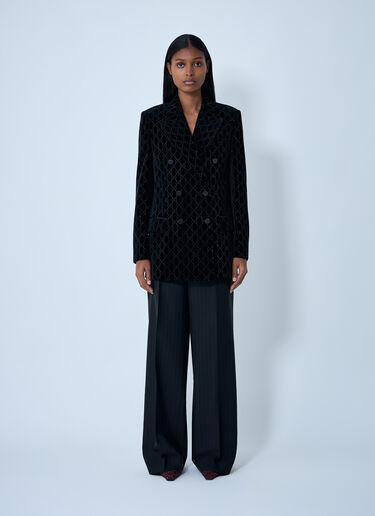 Gucci GG Velvet Blazer Black guc0261106
