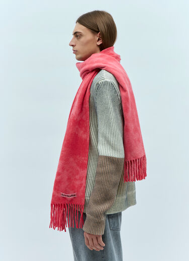 LN-CC® - Acne Studios: Narrow Tie-Dye Wool Scarf - Pink Acne Studios Narrow Tie-Dye Wool Scarf Pink acn0156032