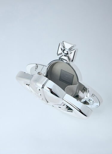 LN-CC® - Vivienne Westwood: 3D Orb Clutch Bag - Silver Vivienne Westwood 3D Orb Clutch Bag Silver vvw0263024