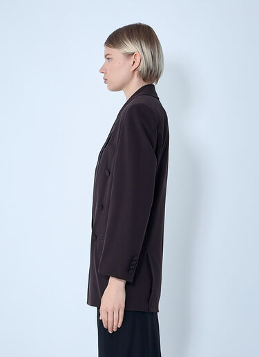 LN-CC® - Saint Laurent: Silk Blazer - Brown Saint Laurent Silk Blazer Brown sla0258062