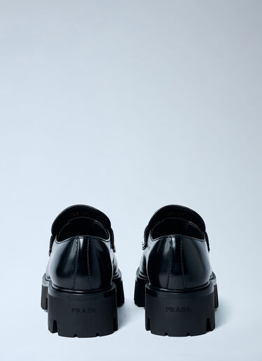 Prada 光面皮革乐福鞋  黑色 pra0262051