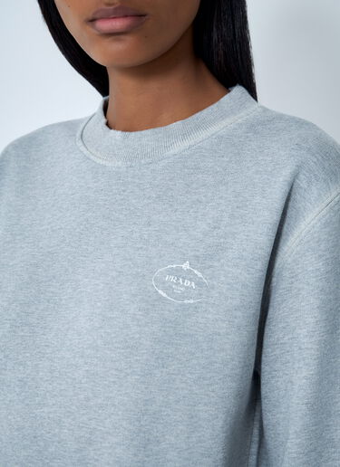 Prada Cotton Sweatshirt Grey pra0262103