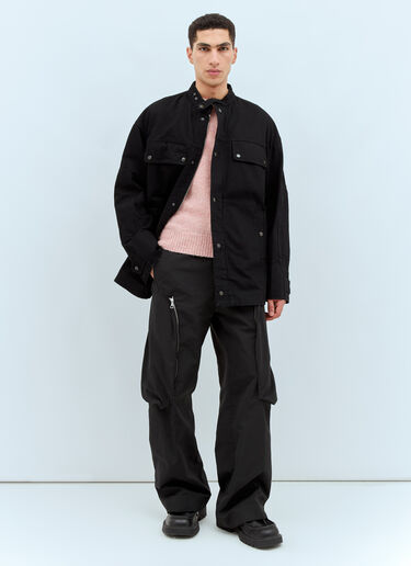 LN-CC® - Dries Van Noten: Drawstring Cargo Pants - Black Dries Van Noten Drawstring Cargo Pants Black dvn0158010