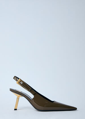 Saint Laurent Lee Slingback Pumps Brown sla0259031